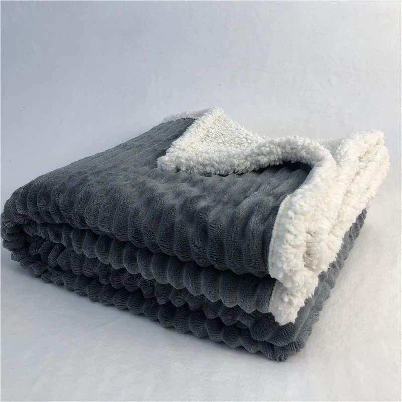 stripe flannel fleece blanket