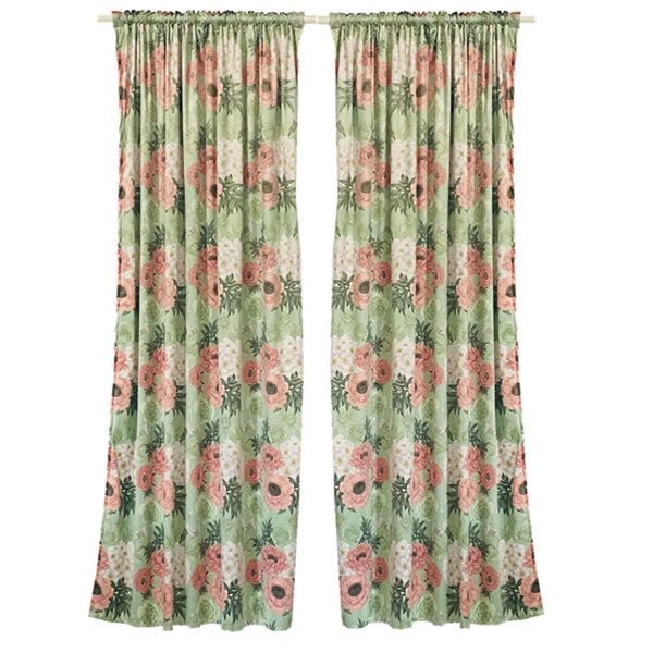 Pink floral curtains 1