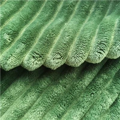 double sided Flannel stripe blanket fabric  400